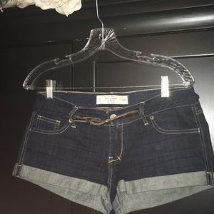 Abercrombie & Fitch jean shorts with braided belt